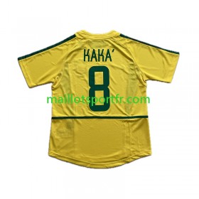 Maillot de Foot Brésil KAKA 8 Retro Domicile 2002